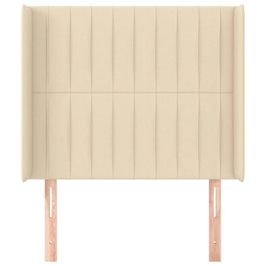 Tête de lit avec oreilles Crème 93x16x118/128 cm Tissu - 3