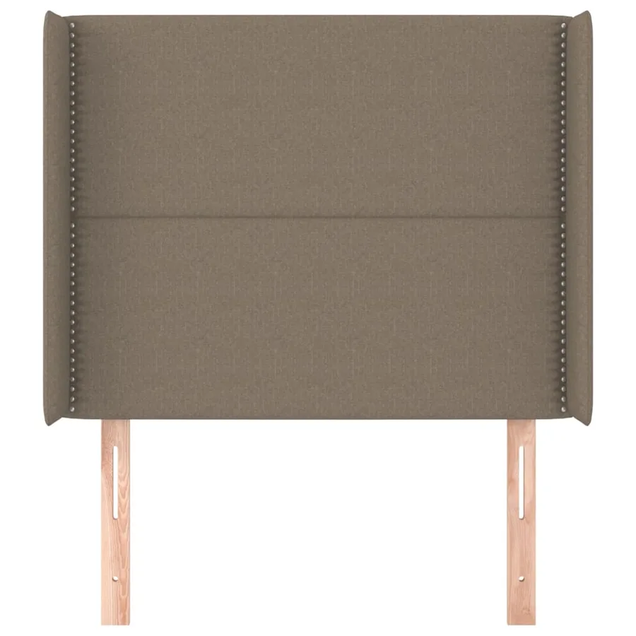 Tête de lit avec oreilles Taupe 93x16x118/128 cm Tissu - 3