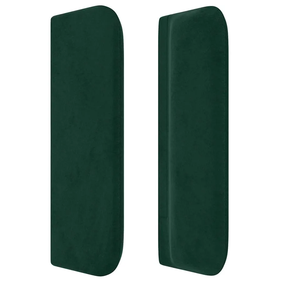Tête de lit avec oreilles Vert foncé 93x16x78/88 cm Velours - 4