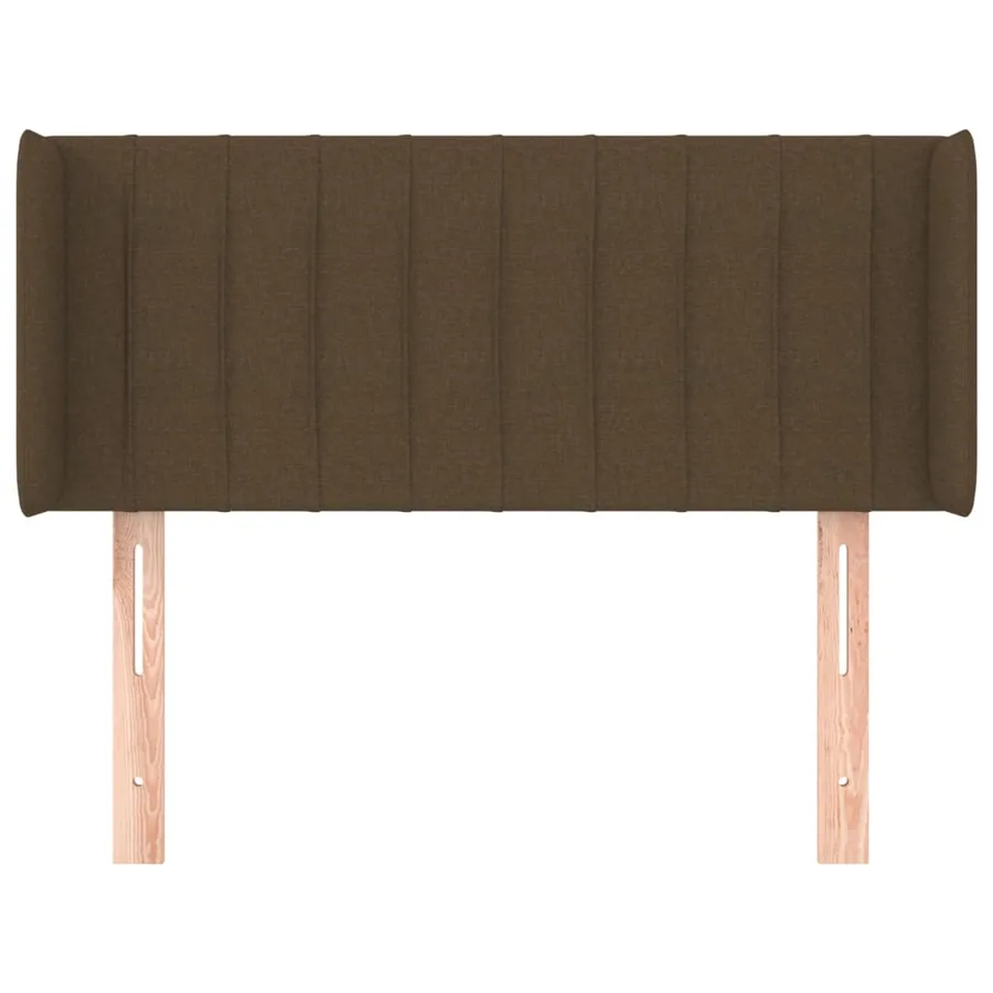 Tête de lit avec oreilles Marron Foncé 103x16x78/88 cm Tissu - 3