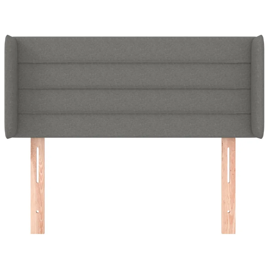 Tête de lit avec oreilles Gris foncé 83x16x78/88 cm Tissu - 3