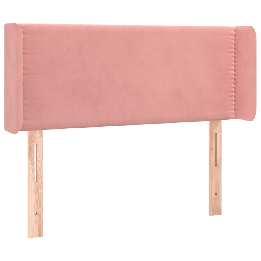 Tête de lit avec oreilles Rose 103x16x78/88 cm Velours - 2