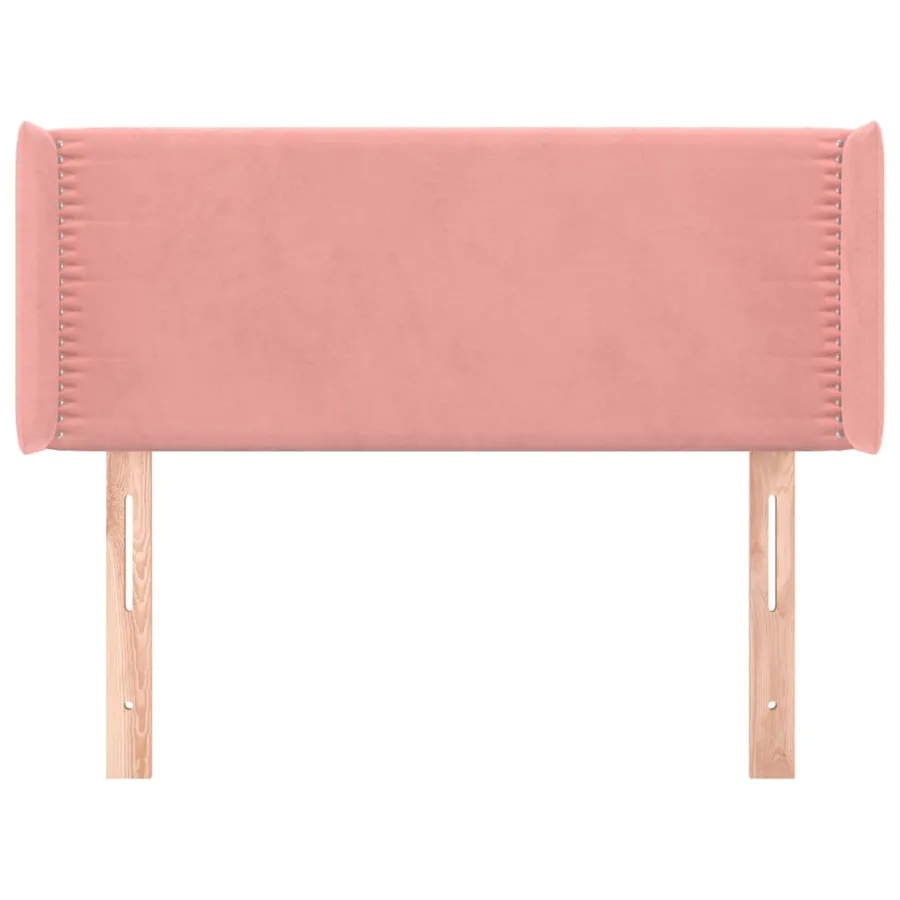 Tête de lit avec oreilles Rose 103x16x78/88 cm Velours - 3
