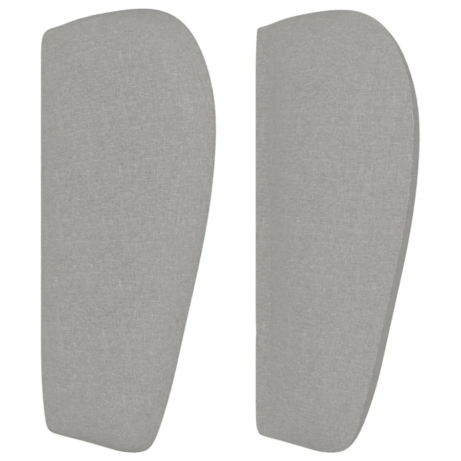 Tête de lit avec oreilles Gris clair 183x23x78/88 cm Tissu - 4