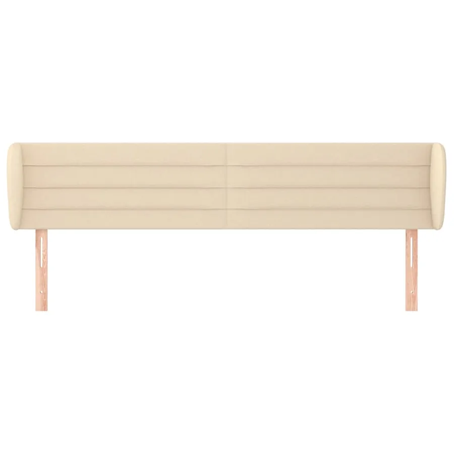 Tête de lit avec oreilles Crème 163x23x78/88 cm Tissu - 3