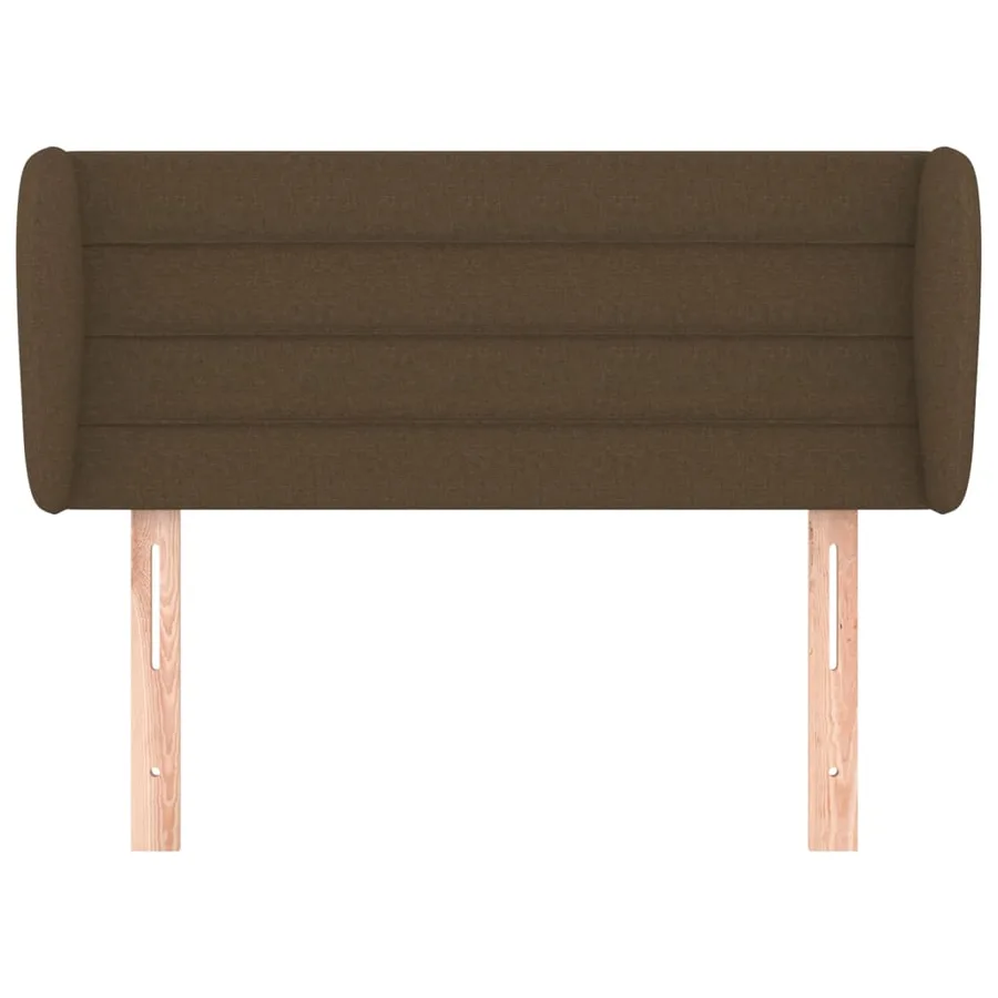 Tête de lit avec oreilles Marron foncé 93x23x78/88 cm Tissu - 3