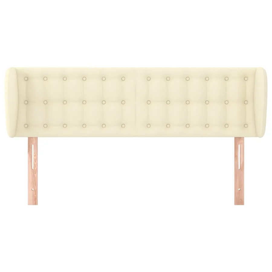 Tête de lit avec oreilles Crème 147x23x78/88 cm Similicuir - 3