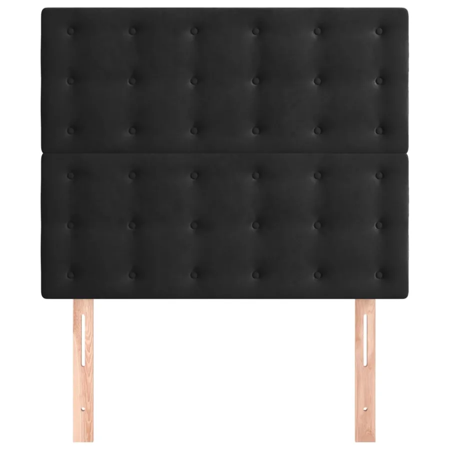 Tête de lit Noir 90x5x118/128 cm Velours - 3