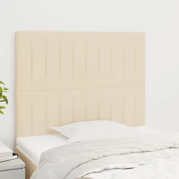 Tête de lit Crème 90x5x118/128 cm Tissu