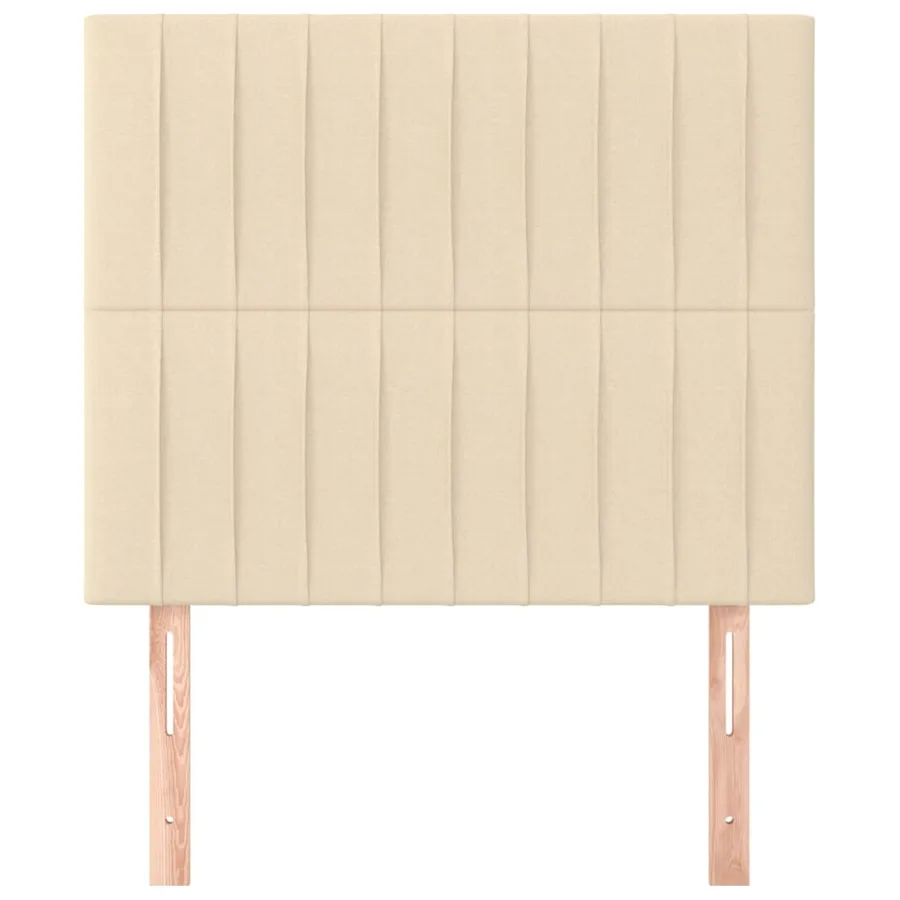 Tête de lit Crème 90x5x118/128 cm Tissu - 3