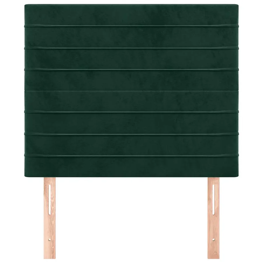 Tête de lit Vert foncé 100x5x118/128 cm Velours - 3