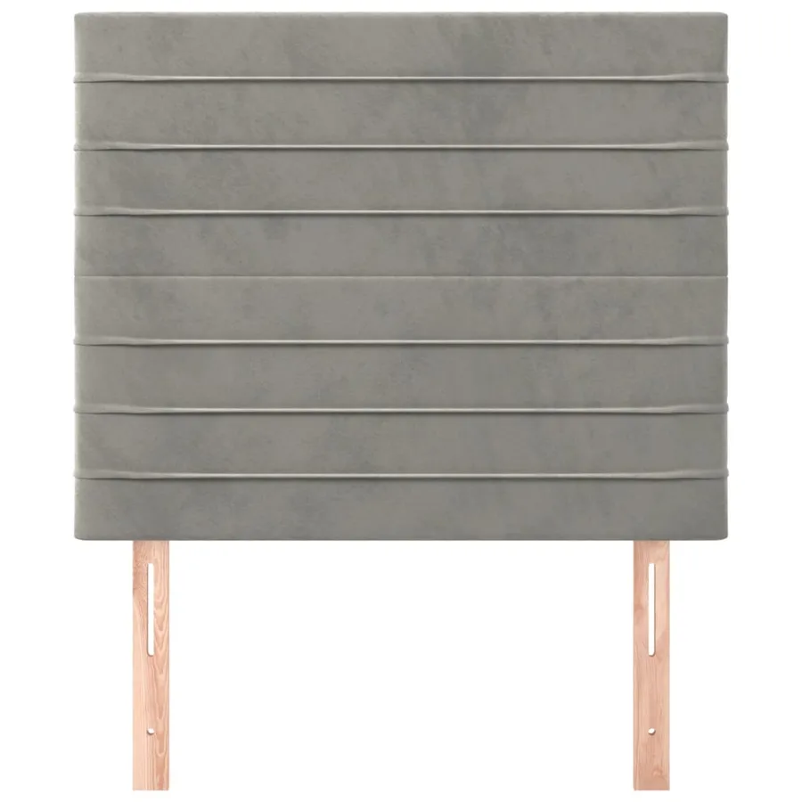 Tête de lit Gris clair 90x5x118/128 cm Velours - 3