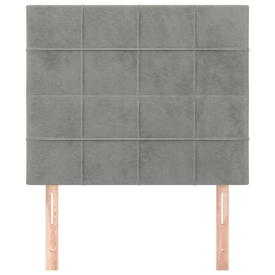 Tête de lit Gris clair 90x5x118/128 cm Velours - 3