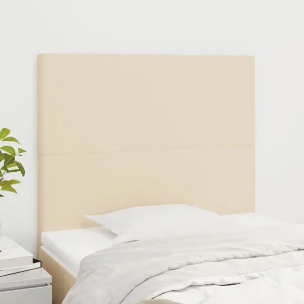 Tête de lit Crème 80x5x118/128 cm Tissu