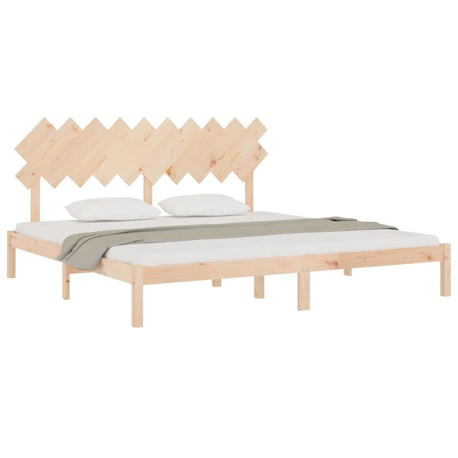 Cadre de lit sans matelas 200x200 cm bois massif - 3