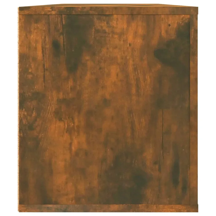 Meuble TV Chêne fumé 100x35x40 cm Bois d'ingénierie - 7