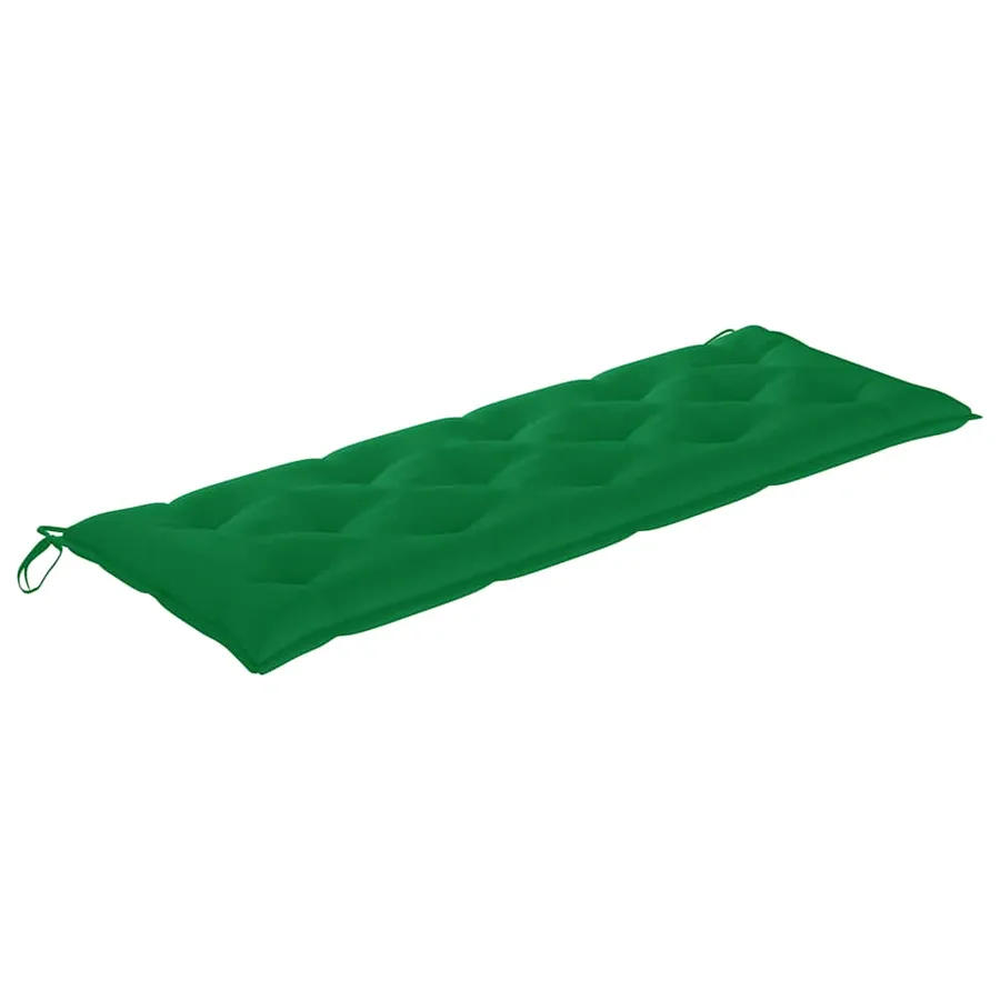 Banc Batavia avec coussin vert 150 cm Bois de teck massif - 5