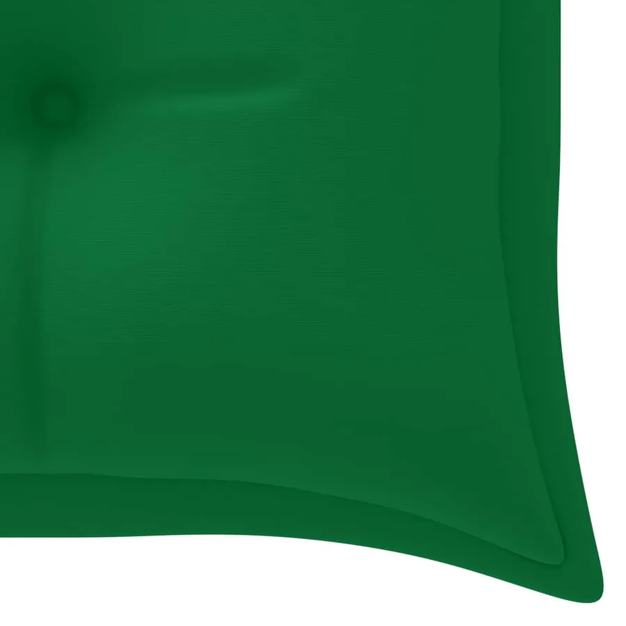Banc Batavia avec coussin vert 150 cm Bois de teck massif - 7