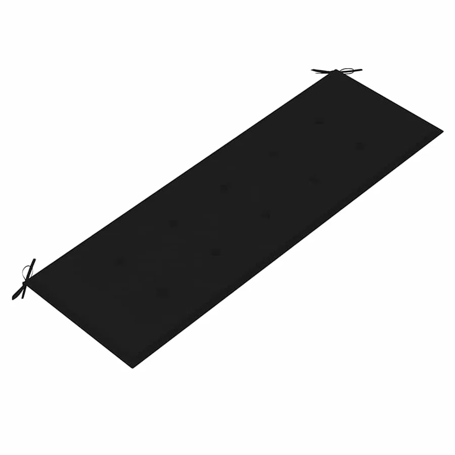 Banc Batavia avec coussin noir 150 cm Bois de teck massif - 5