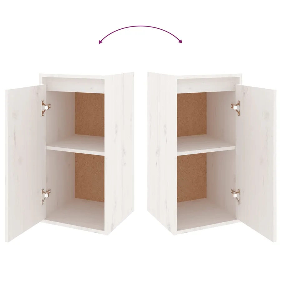 Meubles TV 2 pcs Blanc Bois massif de pin - 6