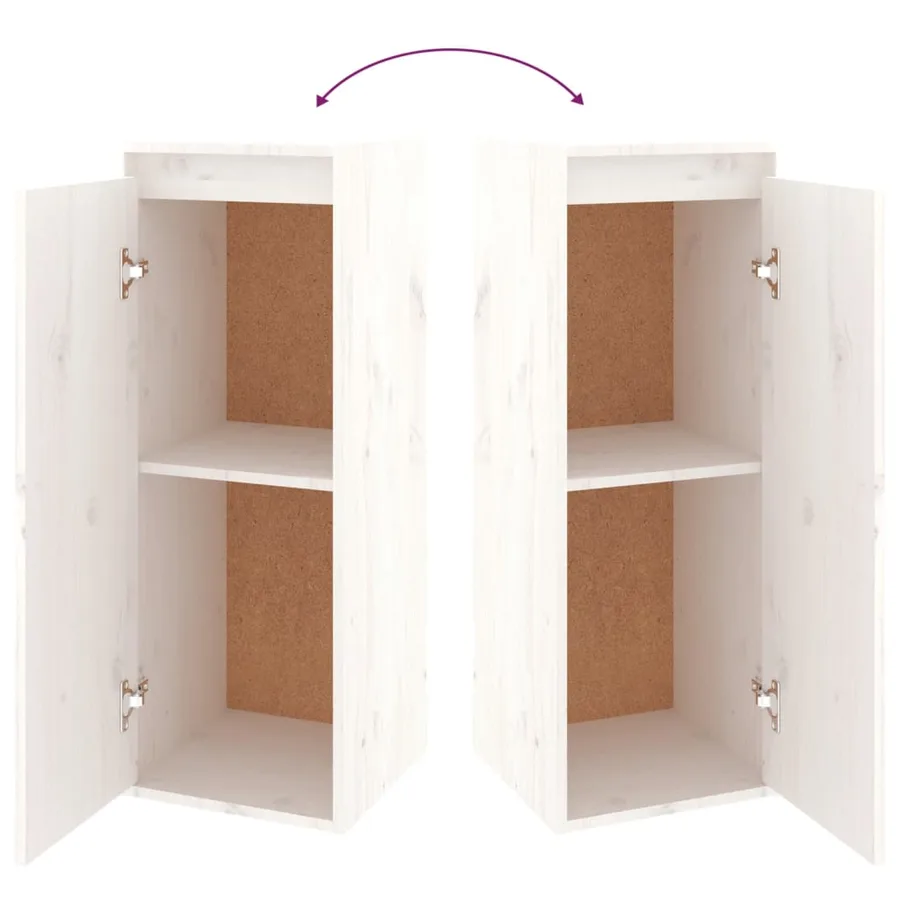 Meubles TV 2 pcs Blanc Bois massif de pin - 8