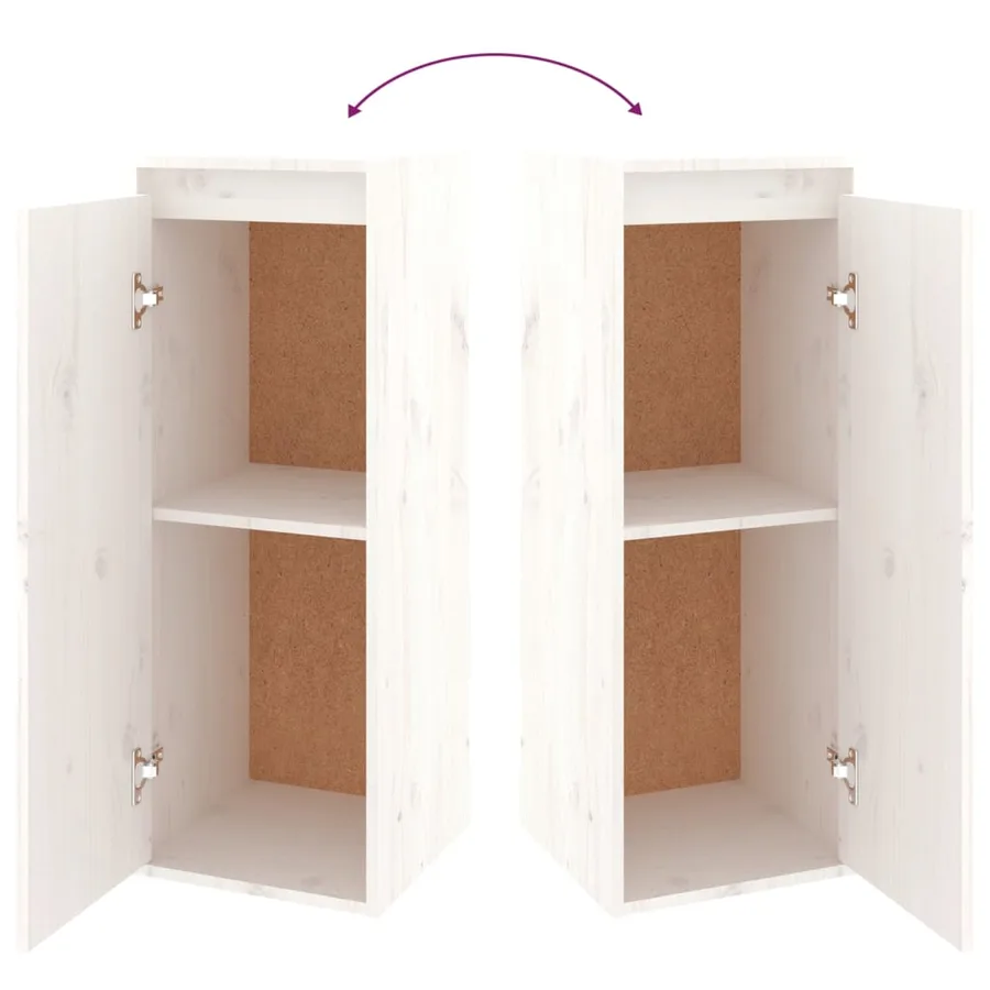 Meubles TV 2 pcs Blanc Bois massif de pin - 10