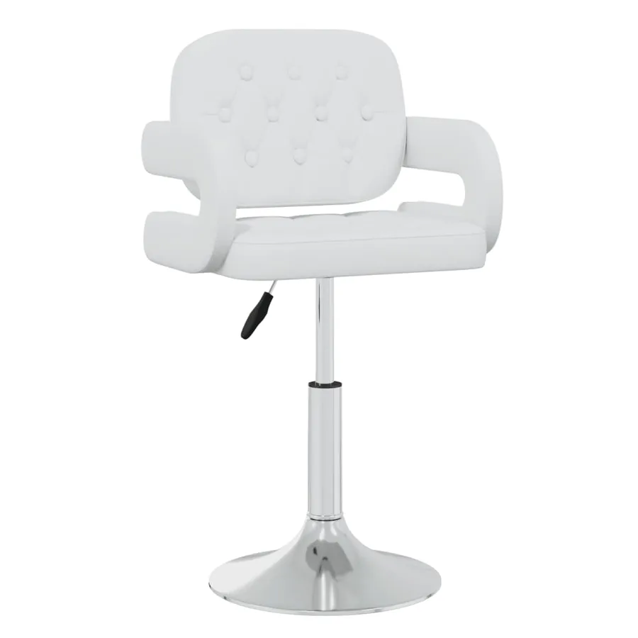 Chaises pivotantes à manger lot de 6 blanc similicuir - 2