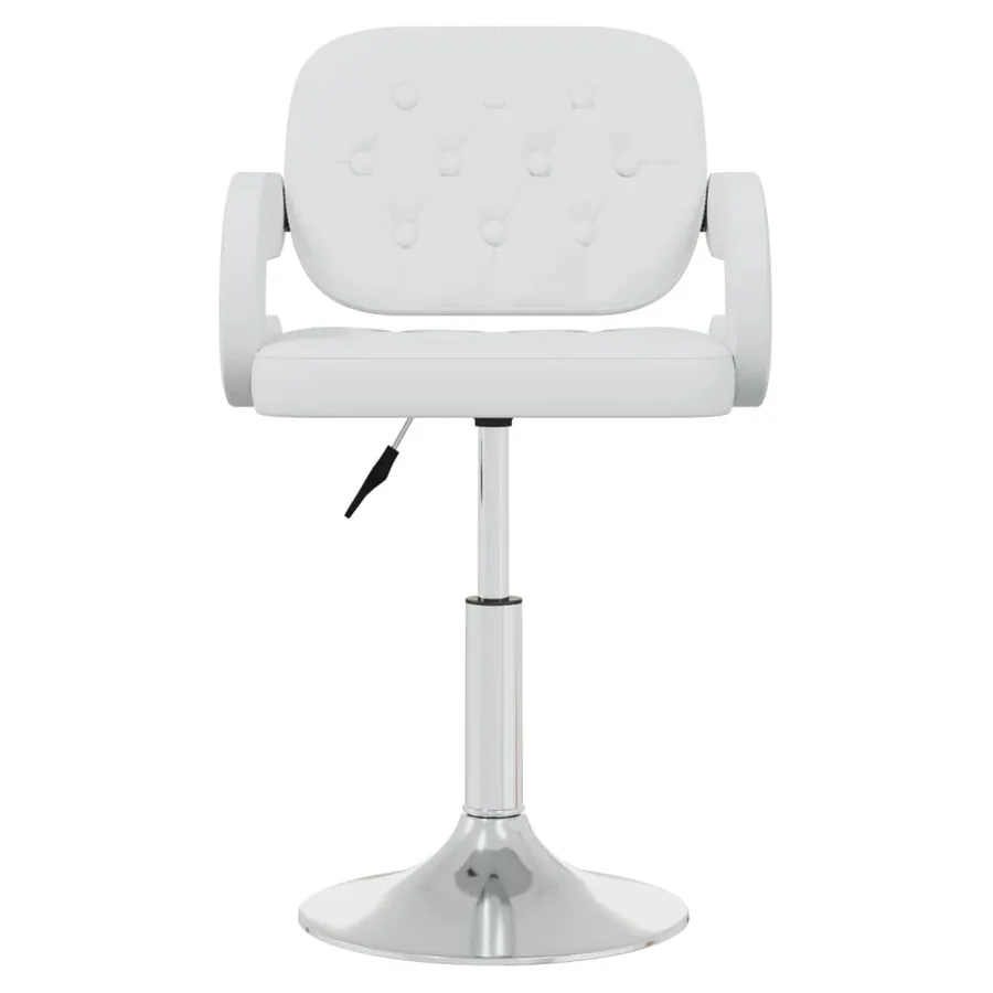 Chaises pivotantes à manger lot de 6 blanc similicuir - 3