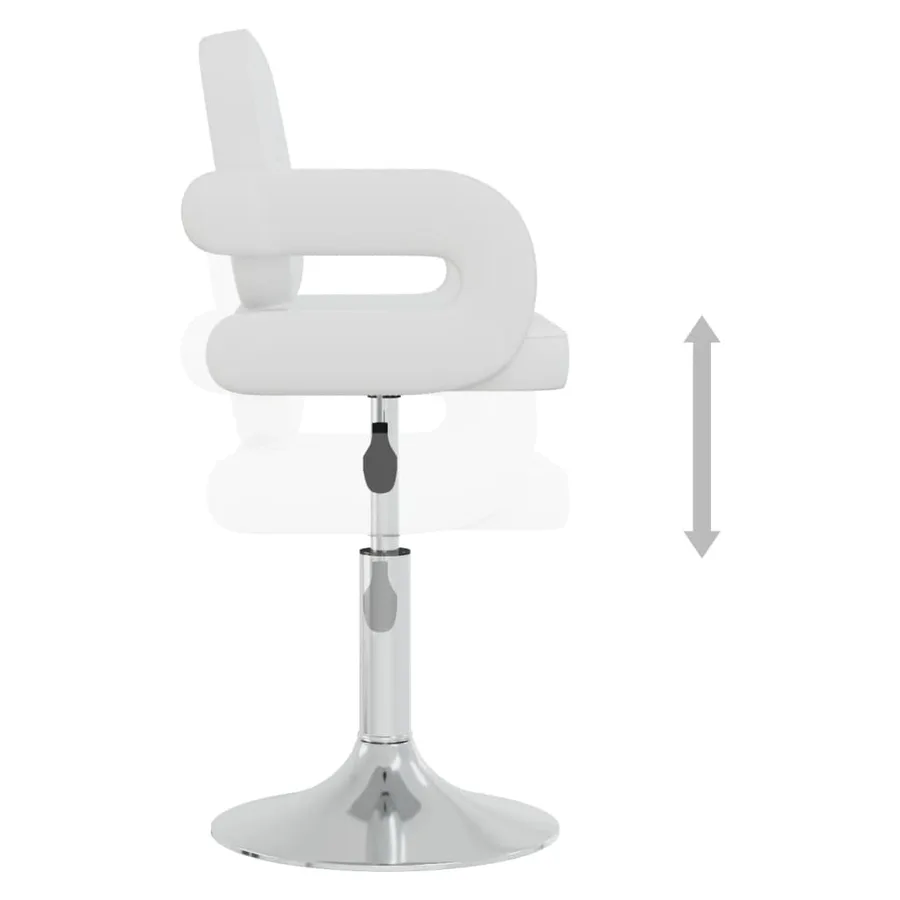 Chaises pivotantes à manger lot de 6 blanc similicuir - 6