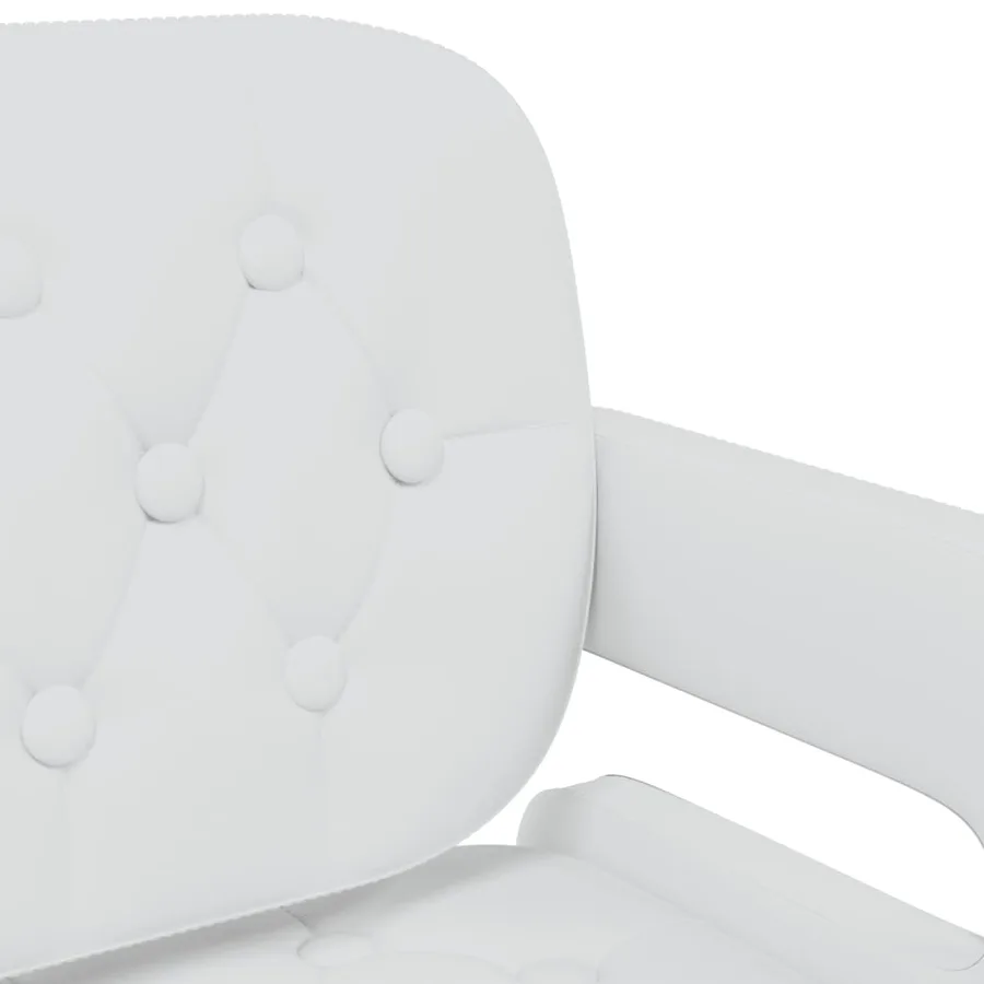 Chaises pivotantes à manger lot de 6 blanc similicuir - 7