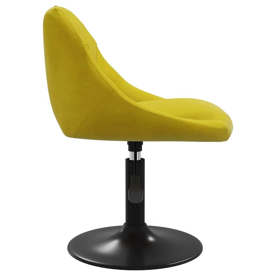 Chaise de salle à manger Jaune moutarde Velours - 4