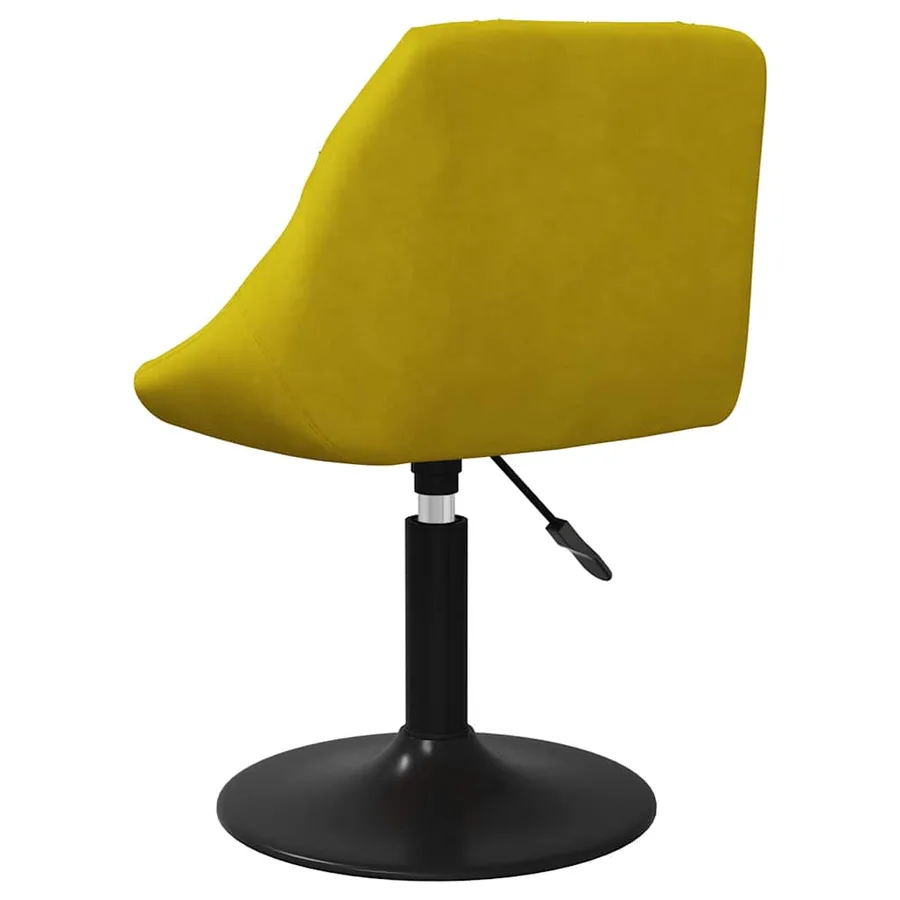 Chaise de salle à manger Jaune moutarde Velours - 5