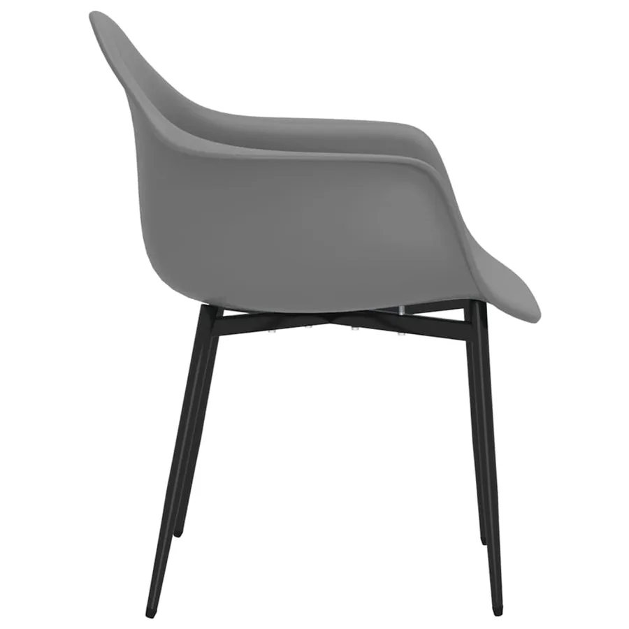 Chaises à manger lot de 6 gris PP - 5