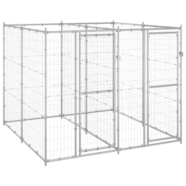 Chenil extérieur Acier galvanisé 4,84 m²