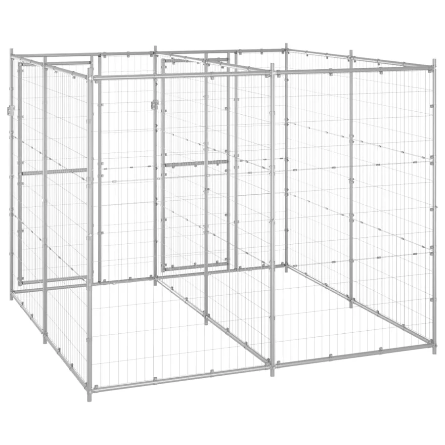 Chenil extérieur Acier galvanisé 4,84 m² - 4