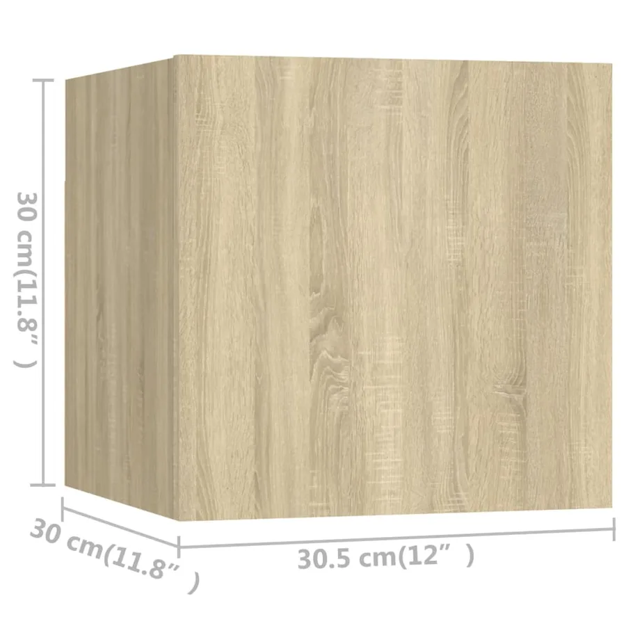 Ensemble de meubles TV 8 pcs Chêne sonoma Bois d'ingénierie - 12