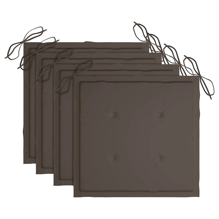 Chaises pliables de jardin lot de 4 avec coussins Bois d'acacia - 9
