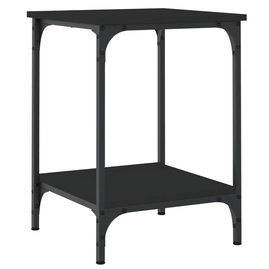 Table basse noir 40x40x55 cm bois d'ingénierie - 5