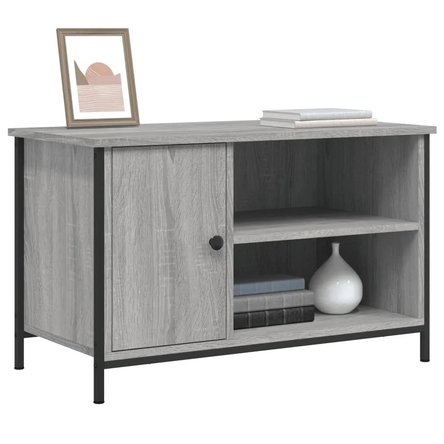 Meuble TV Sonoma gris 80x40x50 cm Bois d'ingénierie - 3