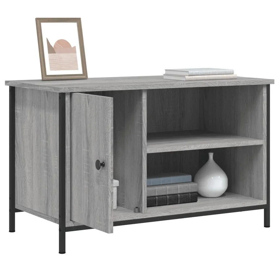 Meuble TV Sonoma gris 80x40x50 cm Bois d'ingénierie - 4