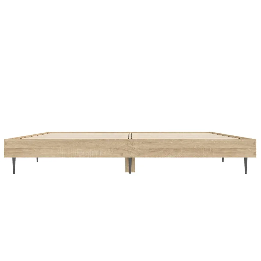 Cadre de lit sans matelas chêne sonoma 135x190 cm - 6