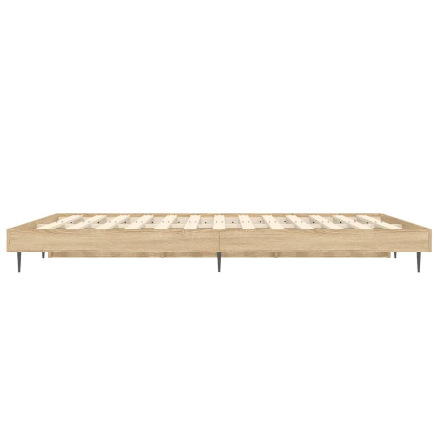 Cadre de lit sans matelas chêne sonoma 135x190 cm - 7