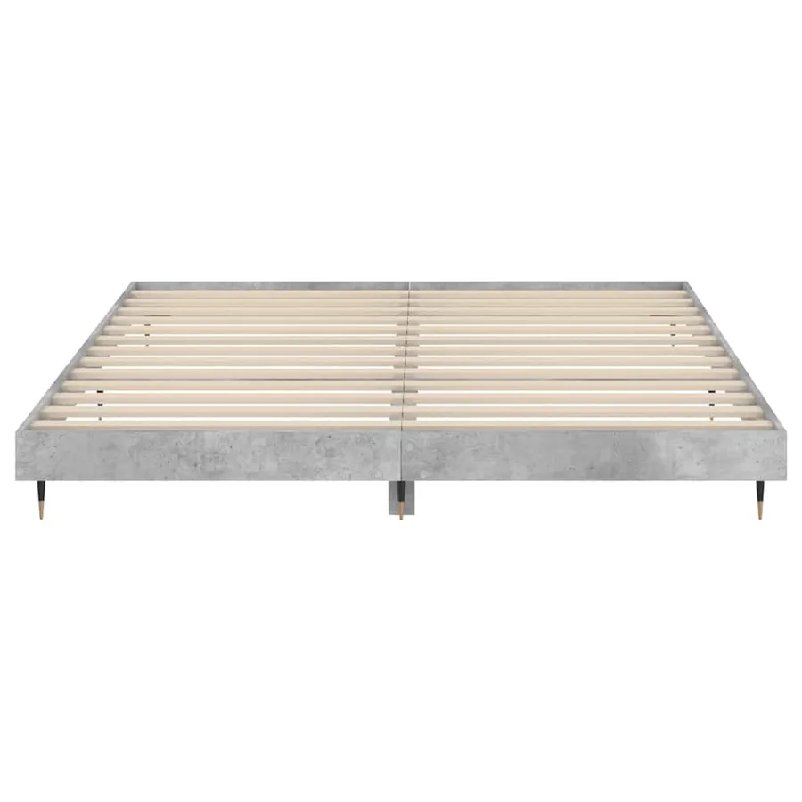 Cadre de lit sans matelas gris béton 120x200 cm - 6