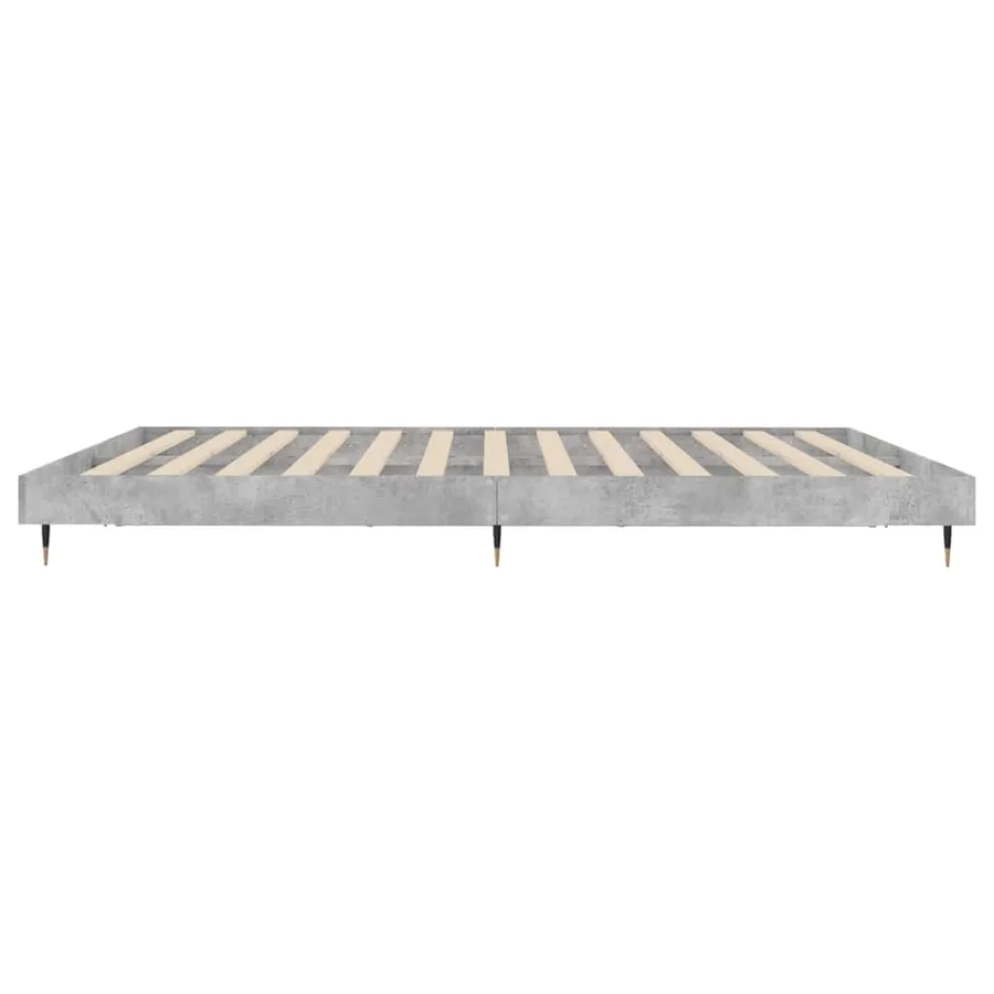 Cadre de lit sans matelas gris béton 120x200 cm - 7