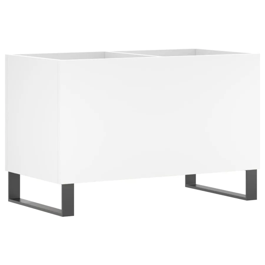 Armoire à disques blanc 74,5x38x48 cm bois d'ingénierie - 2