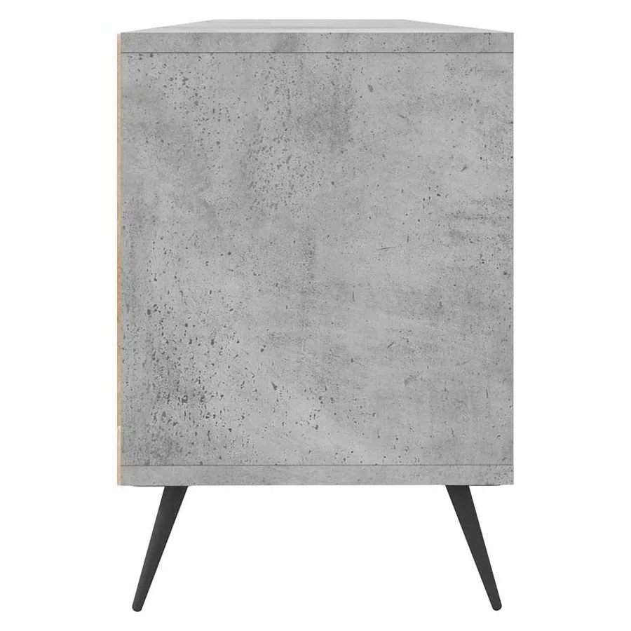 Meuble TV gris béton 150x30x44,5 cm bois d'ingénierie - 7