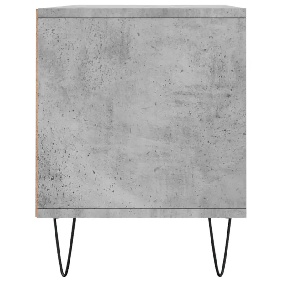 Meuble TV gris béton 100x34,5x44,5 cm bois d'ingénierie - 7