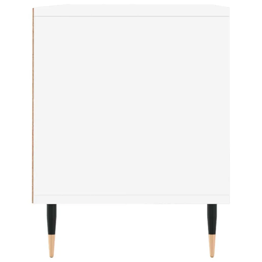 Meuble TV blanc 100x34,5x44,5 cm bois d'ingénierie - 7