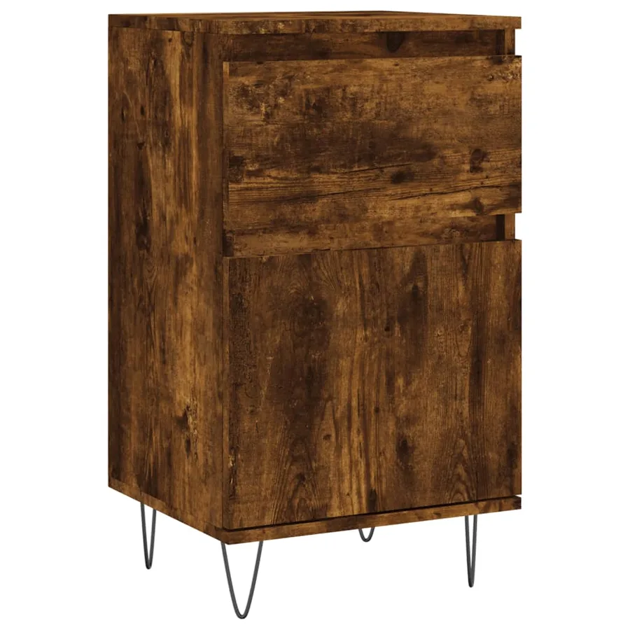 Buffets 2 pcs chêne fumé 40x35x70 cm bois d'ingénierie - 5