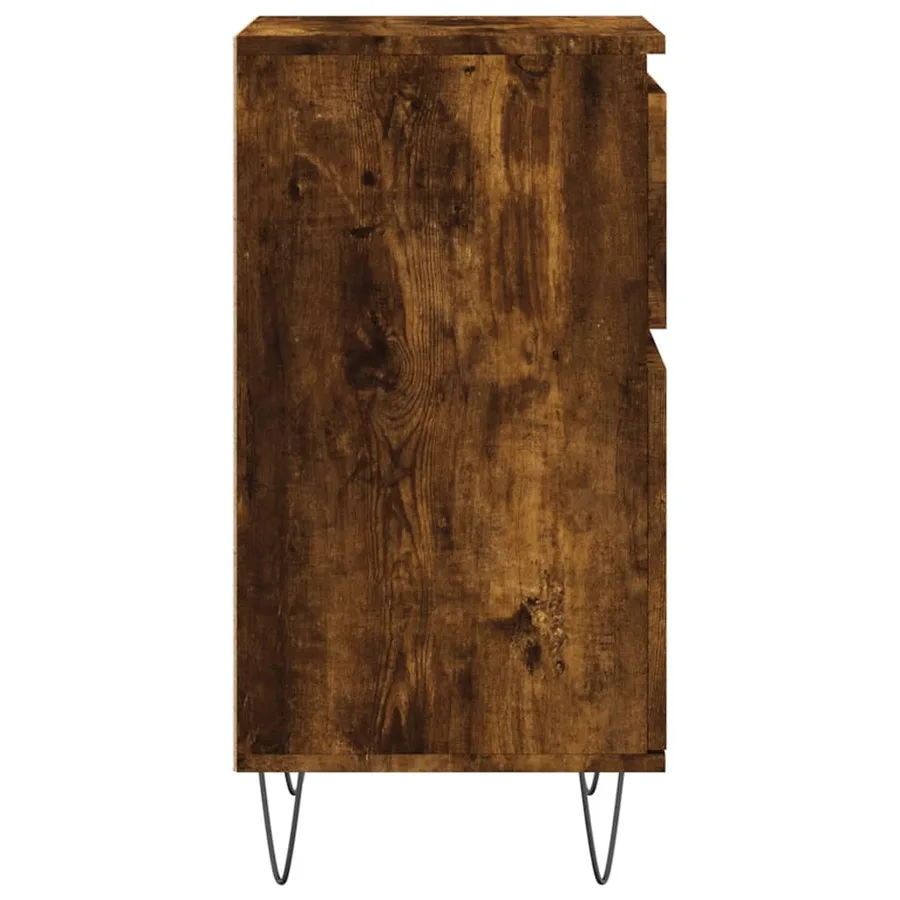 Buffets 2 pcs chêne fumé 40x35x70 cm bois d'ingénierie - 8